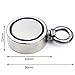 Double Sided Neodymium Fishing Magnet, Combined 660lbs(300KG) Pulling Force, Super Strong Fishing Magnet, Diameter 2.36inch (60mm), Perfect for Retrieving in River and Magnetic Fishing