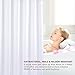 Wimaha Fabric Shower Curtain Liner Water-Resistant, Machine Washable, 100% Polyester, Perfect for Bathroom Stall Bathtub Tub, White, 72x72