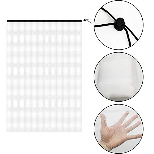 Alpurple 3 Packs Insect Bird Barrier Netting Mesh with Drawstring 31 x