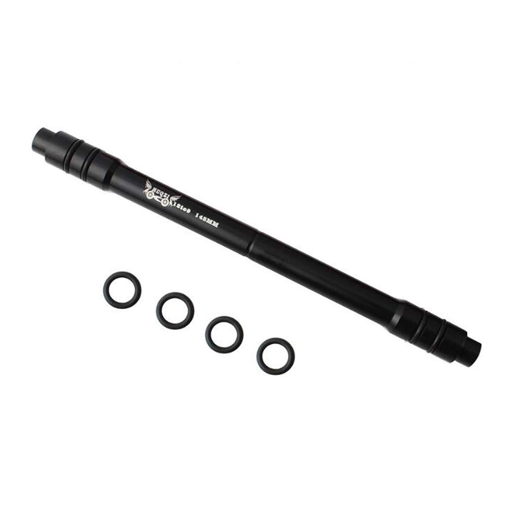 VOANZO Black Aluminum Alloy Conversion Skewer Adapter 12mm Front Thru Axle to 9mm Quick Release Mountain Bike Thru Axle Hub Adapter 148mm