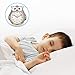 SkyNature Kids Alarm Clock,Owl Decor Clock with Night Light and Snooze,Silent Carbon Battery Operated Dual Alarm Clock for Boys, Teens, Students Bedroom - Gray