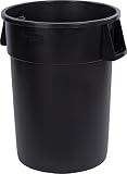 Carlisle 34104403 Bronco Round Waste Container Only, 44 Gallon, Black