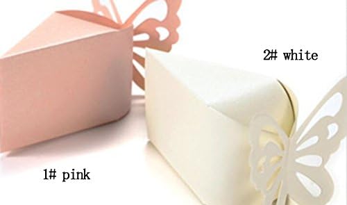 5 Pc Butterfly Paper Candy Chocolate Gift Box For Wedding Birthday Tea Party Favor (Pink)