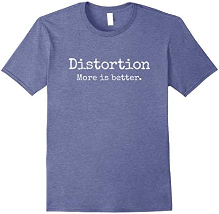 Mens "Distortion: More is better" rock metal guitar t-shirt XL Heather Blue