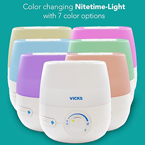 Vicks NaturalCare Cool Mist Ultrasonic Humidifier (VUL530), White