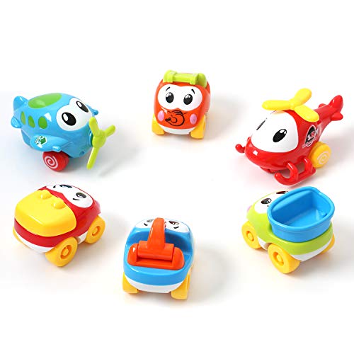 image for BeOne Toy Cars for Kids, 6pcs Pull Back Cars Push and GO Cars Toys for