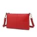 Women Leather Crossbody Bag,Clutch Purse Shoulder Bag for Travelling Red