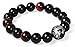 Areke 12mm Mens Glass Beads Bracelet Unisex Dragon King Pattern Beaded Stretch Bracelets