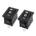 uxcell 2 Pcs SPDT ON-OFF-ON 3 Position Snap In Boat Rocker Switch AC 250V/10A 125V/12A UL Listed