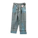 Womens Indian Yoga Pant Green Stripes Cotton Lounge Relaxable Boho Palazzo Pants