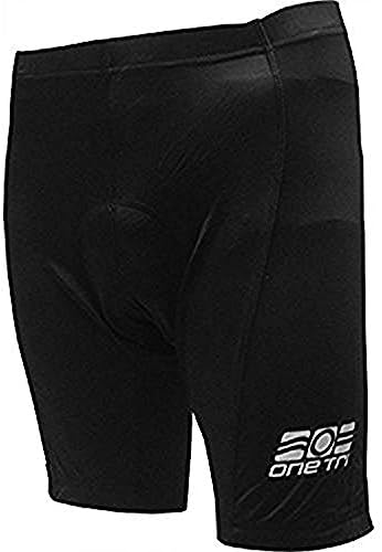 One Tri Men's Sport Competitor 9-Inch Tri Compression Shorts (Small, Black)