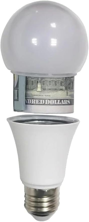 Gowxs Sight Secret Light Bulb, Safe Light Bulb Secret Compartment, Lightbulb Diversion, Storage Realistic Decoy Hiding Box,Hiding Spot- Safe Stash Hide Valuables Accessories