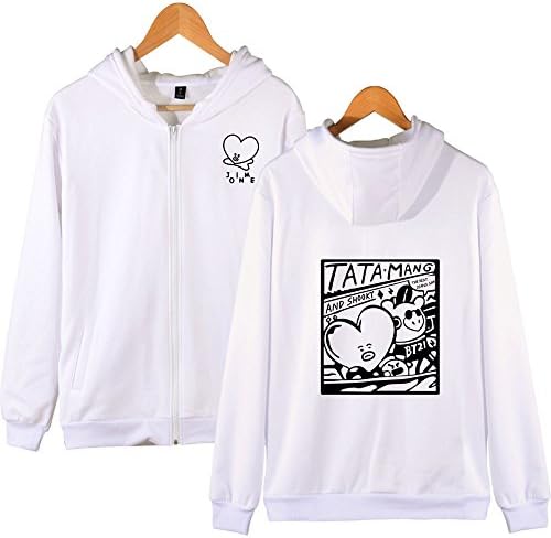 BTS V Same Style Hoodie V Rap-Monster Suga Jin Jimin J-Hope Jung Kook Zip-up Jacket