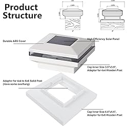 Dynaming 6 Pack Solar Post Lights, Outdoor