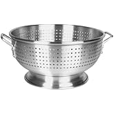 Thunder Group ALHDCO002, 12 Quart Heavy Duty Aluminum Colander, Commercial Pasta Strainer