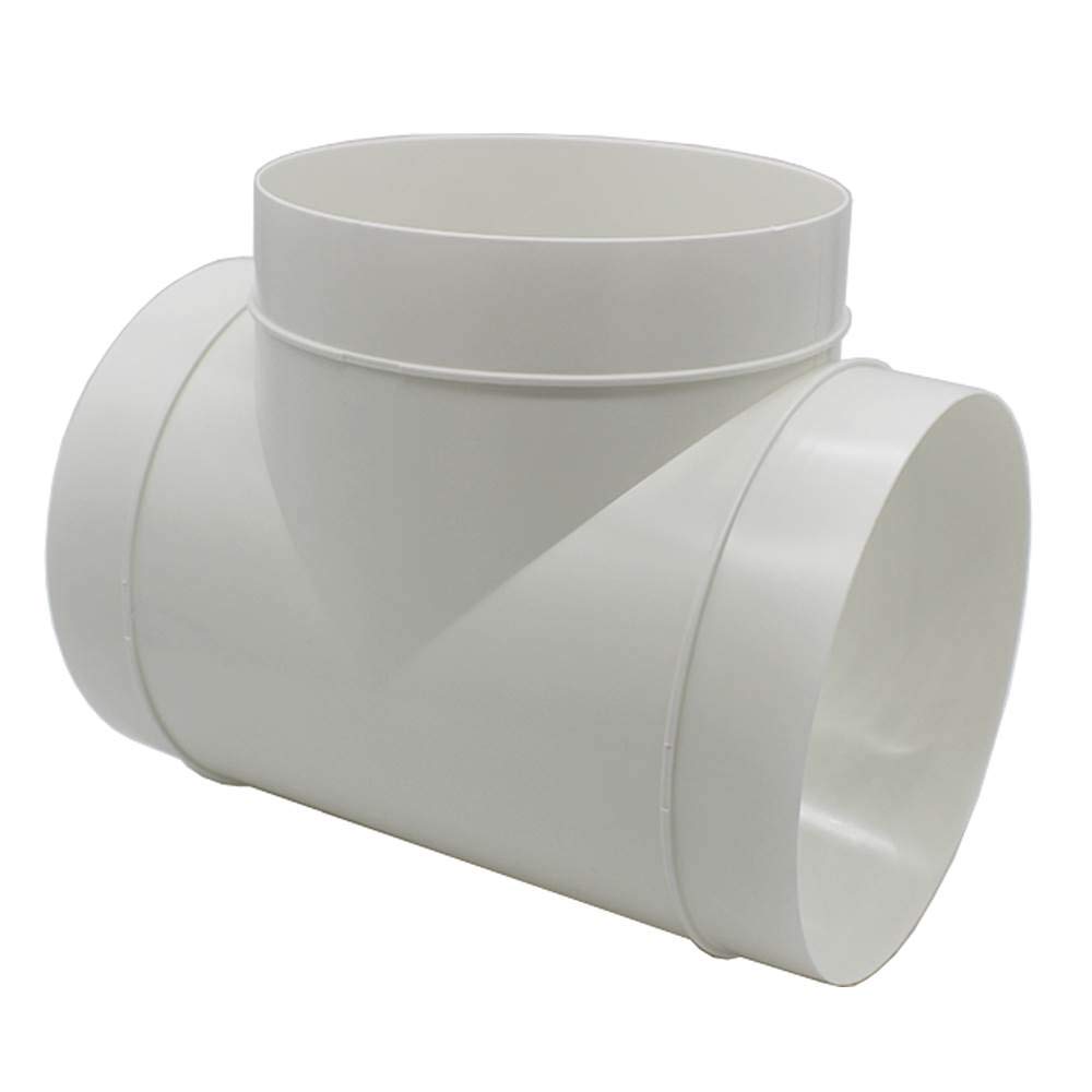 Kair Round Equal T-Piece 150mm - 6 inch Plastic Ducting Tee Junction Connector