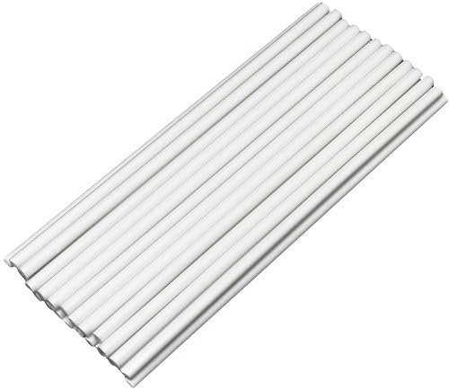 x50 8 Inch White Plastic Cake Dowels/Pillars Wedding Tiers Supports Birthday