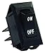 JR Products 12595 Black SPST Labeled On/Off Switch