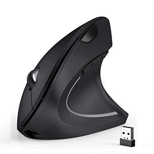 Bluetooth Ergonomic Mouse, Jelly Comb Rechargeable 2.4G Wireless