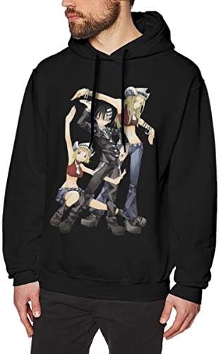 PEahnse Soul Eater Comfortable and Fashionable Men's Broadband Caps and Pocketless Jackets Black