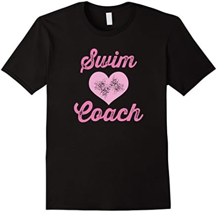 Men's Swim Coach Gift T-shirt Swimming Sports Team Tee XL Black