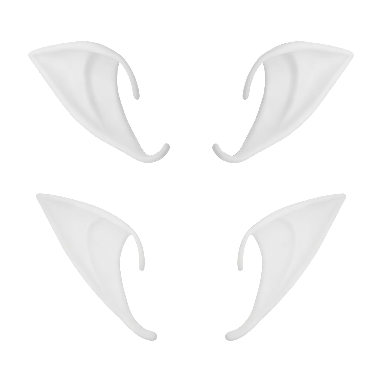 MEISH 2 Pairs Luminous Christmas Elf Ears Latex Elf Ears Soft Pointy Goblin Ears Masquerade Fairy Cosplay Ears for Cosplay Halloween Christmas