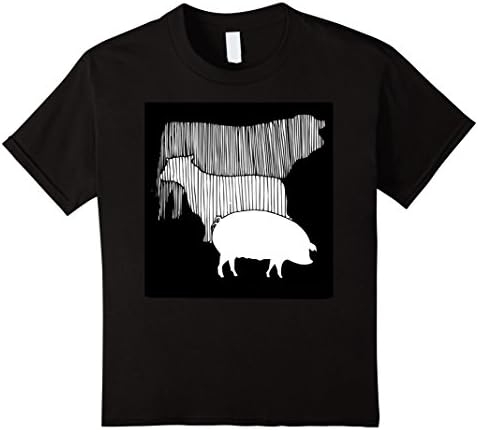 unisex-child Cool Butcher Shop BBQ T-shirt Men Women Kids Boys Girls 8 Black