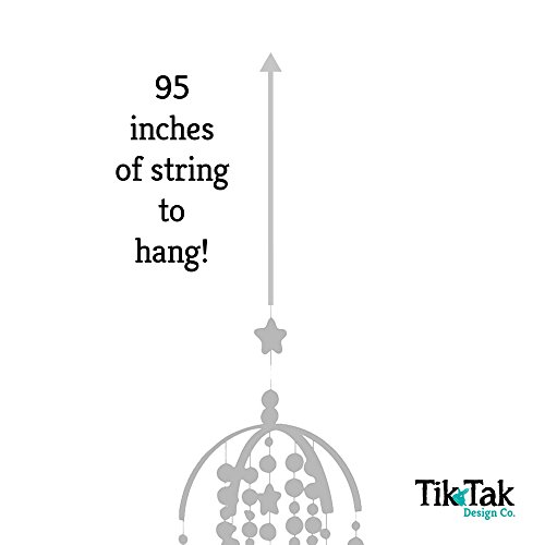 Baby Crib Mobile by Tik Tak Design Co – Felt Ball Mobile for Your Boy or Girl Babies Bed Room – 100% NZ Wool - Designer Colors to Match Your Nursery and Delight Your Child - Thumbnail 5