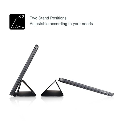 Samsung Galaxy Tab A 10.1 Case, ProCase Slim Smart Cover Stand Folio Case for Galaxy Tab A 10.1 Inch Tablet SM-T580 T585 2016 (Black)