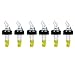 Tezzorio (Pack of 6) Measured Liquor Bottle Pourers, 1.5 oz, Clear Spout Bottle Pourer with Yellow Tail and Black Collar, Measured Pour Spouts