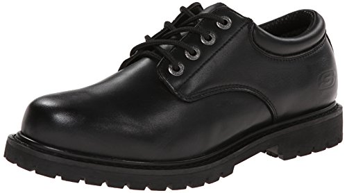 Skechers for Work Men s Plain Shoe, Black, 10 M US