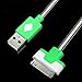 ABC(TM) 1pc Fashion Cool Visible LED Light USB Sync Charger Cable for Iphone 4 4g 4s (Green)
