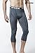 TSLA Men's Compression 3/4 Capri Pants Baselayer Cool Dry Sports Running Yoga Tights, Zero(p15) - Grey & Black, X-Large