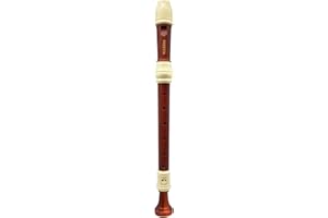HOSEYIN Alto Recorder Baroque style German style F Key 8 Holes Soprano Recorder for Beginners Kids students (wood grain)