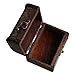 Fellibay Hofumix Wooden Jewelry Boxes Vintage Treasure Chest Handmade Box Rings Case with Metal Lock for Storing Jewelry Pearl Cosmetics 3PCS(S,M,L)