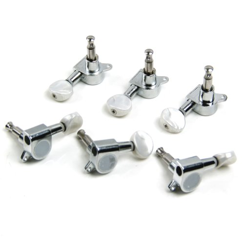 Estone New Chrome Inline Guitar String Tuning Pegs Tuners Machine Head 6R Right