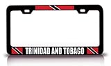 TRINIDAD AND TOBAGO Flag Steel Metal License Plate Frame Bl. # 70