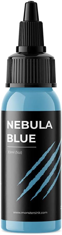 Monsters Ink Nebula Blue Tattoo Ink 30ml Light Pastel Blue