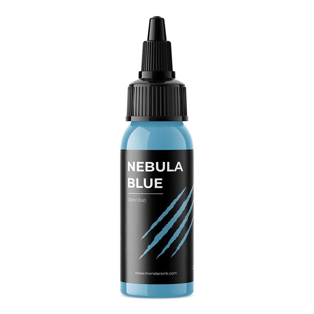 Nebula Blue Tattoo Ink by Monsters Ink a Light Pastel Blue Tattoo Ink 30ml — image 1