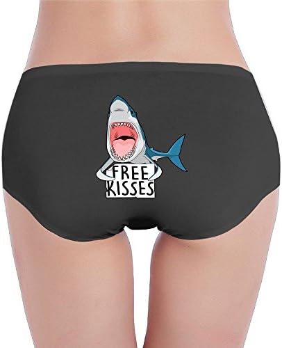 Women's Organic Cotton Hipster Shark Free Kisses Basic Panties/Briefs Underwear