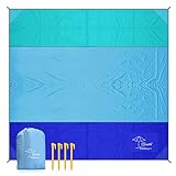 OCOOPA 10’X 9′ Extra Large Beach Blanket, Soft Lightweight Pocket Blanket, Waterproof Outdoor Picnic Mat for Beach, Camping, Hiking, Music Festival, Machine Washable