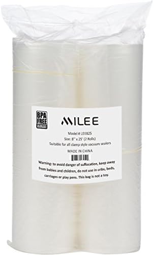 MILEE-2-pack 8"X25'Vacuum Sealer Rolls