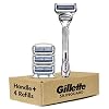 Gillette SkinGuard Men’s Razor and Razor Blades, for Sensitive Skin, Handle + 4 Blade Refills