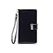 IZENGATE Executive Premium PU Leather Wallet Flip Case Cover Folio Stand for Samsung Galaxy Mega 6.3 (I9200) (Black)