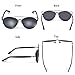 Duduma Polarized Fashion Aviator Sunglasses with Full Metal Crossbar Frame for Women and Men 8027(Black frame,Smoke lens)