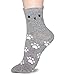 DEARMY Cat Socks for Women/Gifts for Women and Teenage Girls/Fun Design Socks/Best Christmas Gifts (as1, numeric, numeric_5, numeric_9, regular, regular, Grey, White, Yellow,Pink)