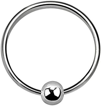 Single Open Nose or Ear Ring With Ball Stopper Detail.