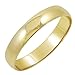 Oxford Ivy Classic 4mm Solid 10K White or Yellow Gold Traditional Classic Plain High Polished Wedding Band for Men or Women (Available Sizes 7-14)