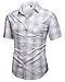 Hanmor Men's Casual Cotton Short Sleeve Plaid Western Button Down Dress Shirts