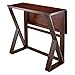Winsome Wood Harrington Drop Leaf High Table, Antique Walnut